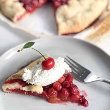 Bourbon Cherry Crostata Close Up