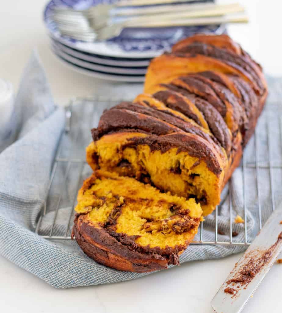 babka on a cooling rack