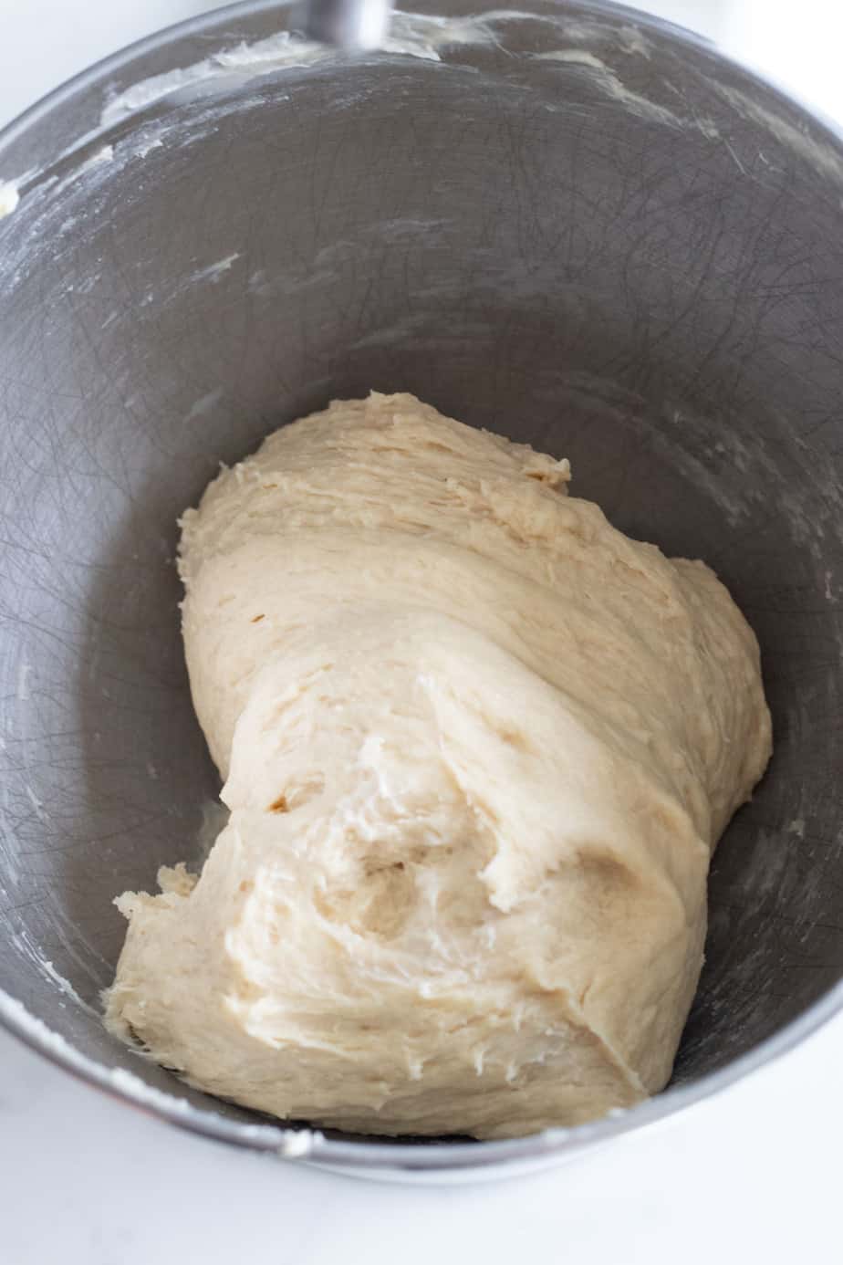 bowl of dough before rising