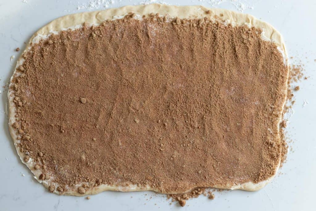 dough with cinnamon sugar