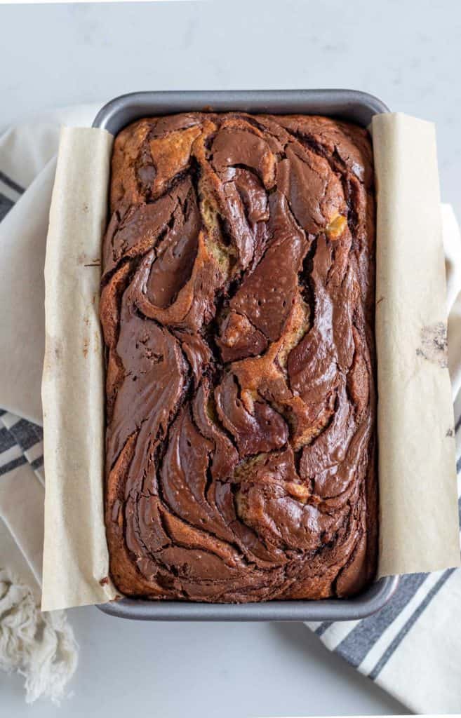 loaf of nutella banana bread