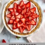 fresh strawberries atop a mousse pie