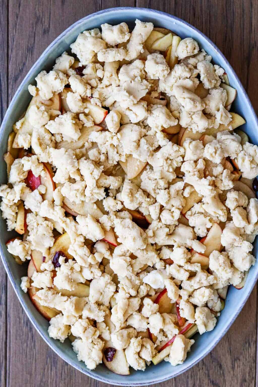 Apple Cranberry Crisp with Snickerdoodle Crumble The Marble Kitchen