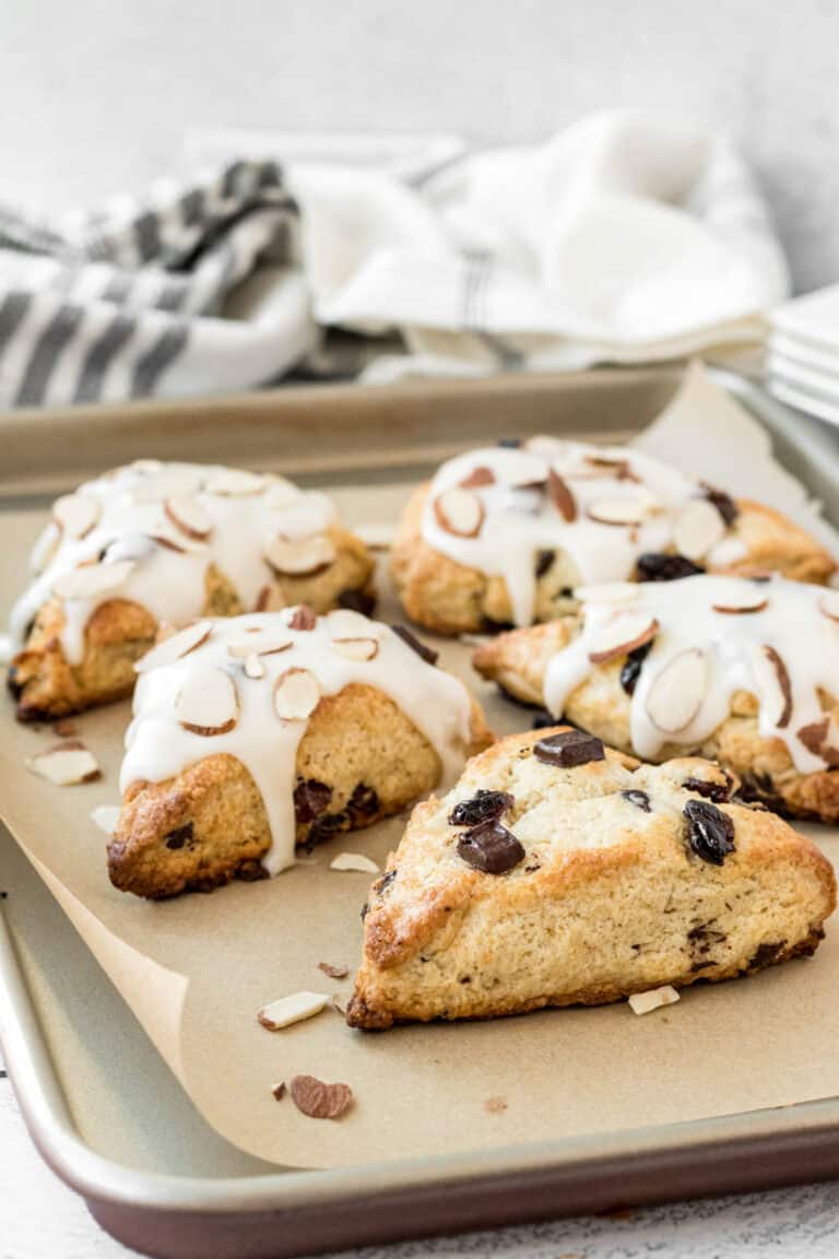 Chocolate Cherry Almond Scones The Marble Kitchen